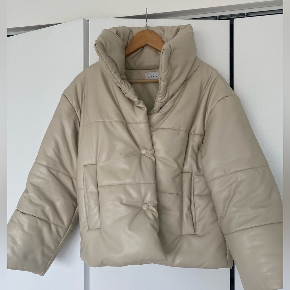 Vegan Leather Puffer Jacket